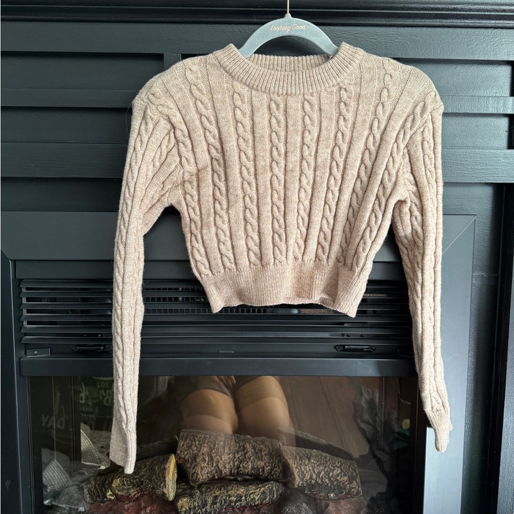 SHEIN Camel Knit Pullover